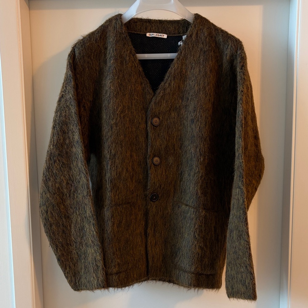 Our Legacy Olive Mohair Cardigan
